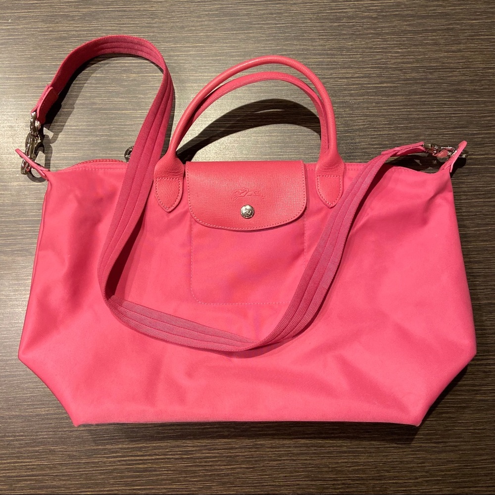 Longchamp Le pliage Medium Pink Shoulder tote